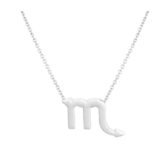 2/$30 Astrology Necklace Scorpio Silver Tone Constellation Necklace Gift Simple - Picture 5 of 5